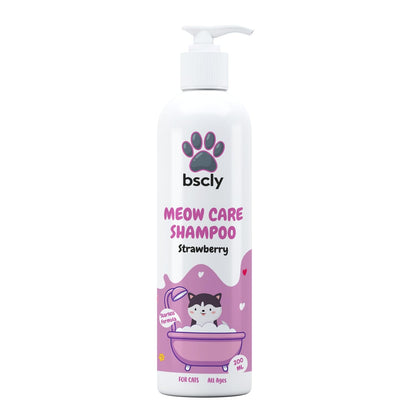 Bscly Meow Cat Shampoo - Enriched with Strawberry