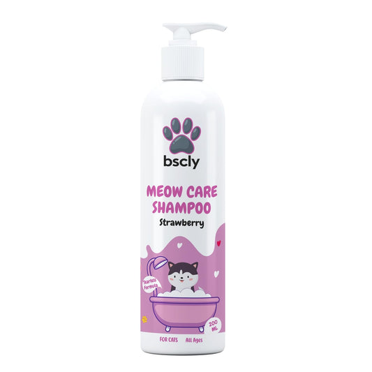 Bscly Meow Cat Shampoo - Enriched with Strawberry
