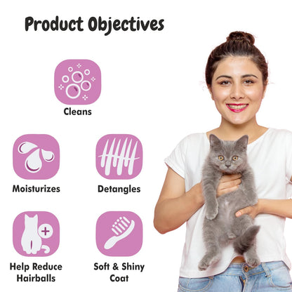 Bscly Meow Cat Shampoo - Enriched with Strawberry