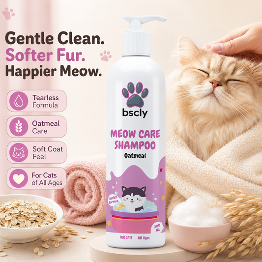 BSCLY Meow Cat Shampoo for Cats & Kittens,200ml — alternate view, BSCLY