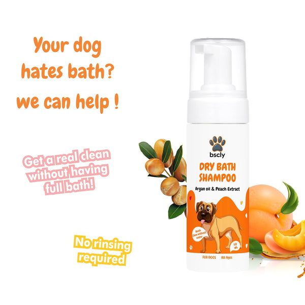 Dry Bath Foaming Shampoo with Peach