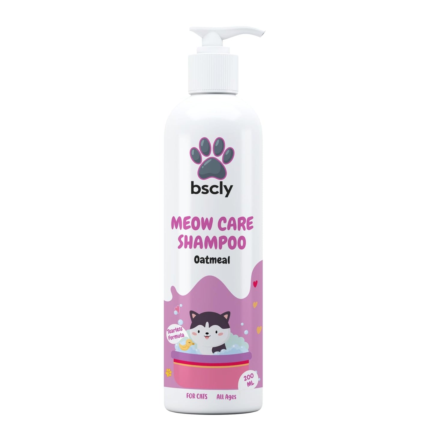 Meow Cat Shampoo- Enriched with Oatmeal Extract