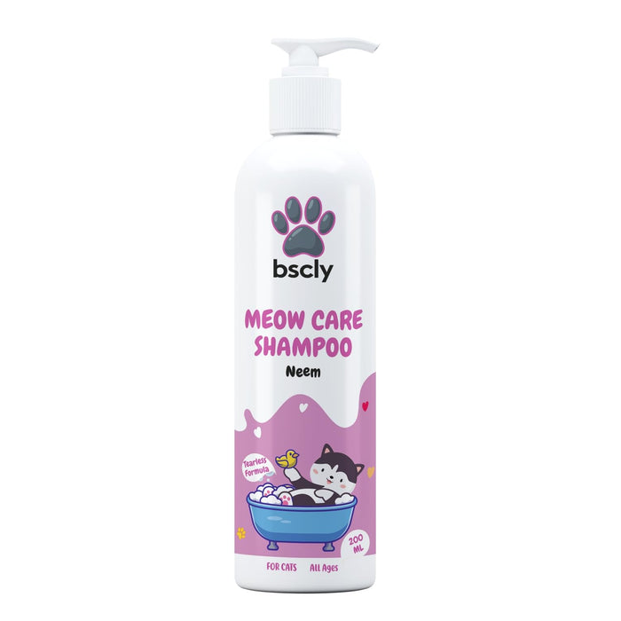 BSCLY Meow Care Cat Shampoo with Neem Extract, 200 ml