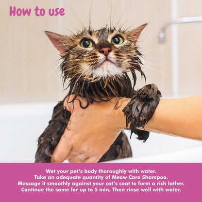 Meow Cat Shampoo- Enriched with Oatmeal Extract
