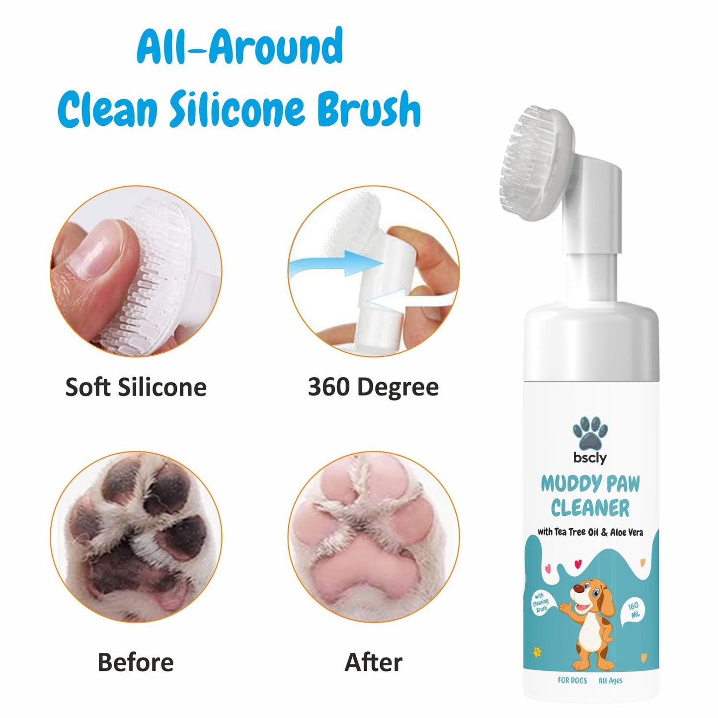 Paw Cleaner Tea Tree and aloevera Extracts