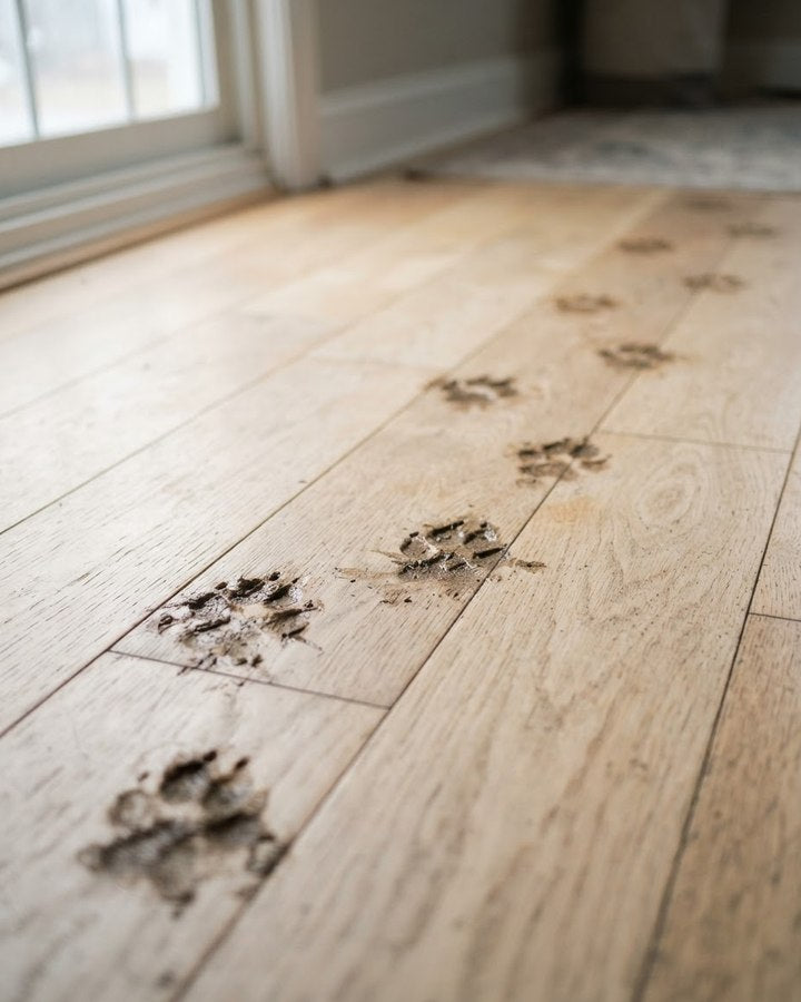 Muddy paws after every walk